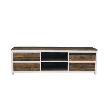 TV meubel teakhout DUO -  200 cmSale, Ophalen of Verzenden, Nieuw