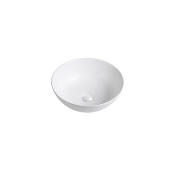 Waskom Luisa 41x41x15cm mat wit inclusief afvoerplug, Verzenden, Nieuw