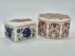 OSWAL – Marmordosen mit Pietra-Dura-Einlegearbeit – Indien -