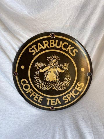 Starbucks Coffee Tea Spices – Emaille Reclamebord met