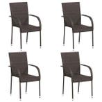 Stapelstoelen Terras | PE Rattan Bruin | Laatste Stuk!, 2 zitplaatsen, Rotan, Nieuw, Ophalen of Verzenden