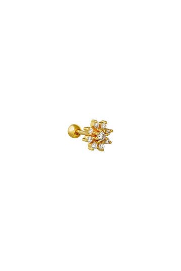 Goudlief Piercing flowerish goud kleur koper, Verzenden, Nieuw