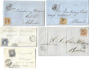 Spanje en koloniën 1854/1898 - Partij van 23 klassieke, Gestempeld
