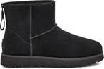 UGG - maat 37- Classic Mini Logo Zip Dames Laarzen - Black, Verzenden, Nieuw