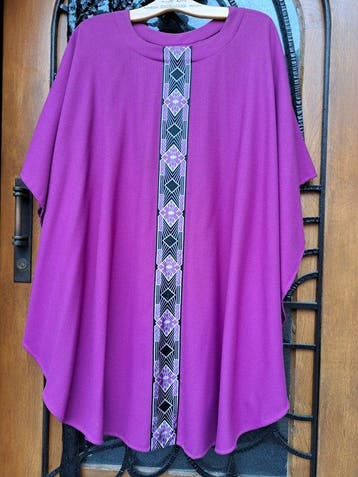 Chasuble Kazuivel Kerk Gewaad - Art Deco - Paarse mooie