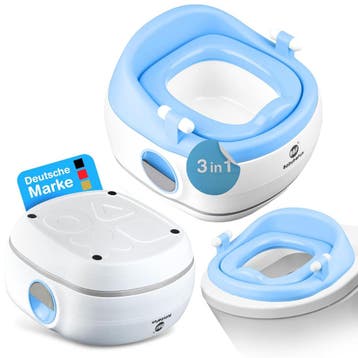 Toilettrainer/kindertoilet Babybefun Blauw/wit, Ophalen of Verzenden, Nieuw