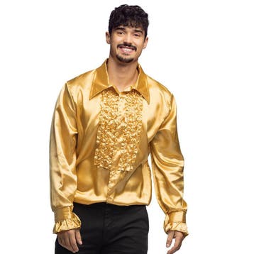 Disco Blouse Goud, Verzenden, Nieuw, Feestartikel