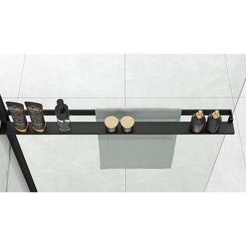 REA Inkortbaar handdoekrek met planchet - 120 cm - mat zw..., Ophalen of Verzenden, Nieuw
