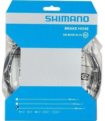 Remleiding schijfrem Shimano SM-BH59 2000mm - zwart, Fietsen en Brommers, Fietsonderdelen, Verzenden, Nieuw