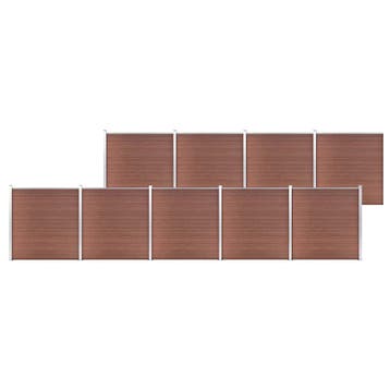 vidaXL Schutting 1564x186 cm HKC bruin, Verzenden, Nieuw, Hout