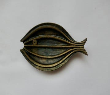 Walter Bosse - Asbak - Fisch - Messing, Antiek en Kunst