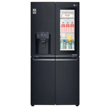 LG GMX844MCKV Amerikaanse Koelkast Side By Side 508L Zwart, 200 liter of meer, 60 cm of meer, Met aparte vriezer, Refurbished