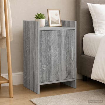 vidaXL Nachtkastjes Grijs Sonoma 40 x 30 x 60 cm Bewerkt, Minder dan 45 cm, Verzenden, Nieuw, 55 tot 70 cm