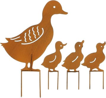 Gazonsteker tuinsteker eendenfamilie roest, Verzenden, Nieuw