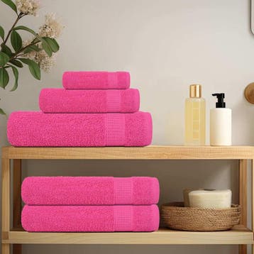 vidaXL Handdoeken FROGN 10 st 50x100 cm 360 g/m² roze, Verzenden, Nieuw, Roze
