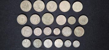 Wereld. Collection of coins incl. silver and restrikes
