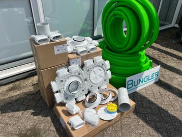 WTW OVAAL / PLAT Verdeelsysteem ( Ubbink ae45sc ae35sc ), Doe-het-zelf en Verbouw, Ophalen of Verzenden, Nieuw, Ventilator en Afzuiger