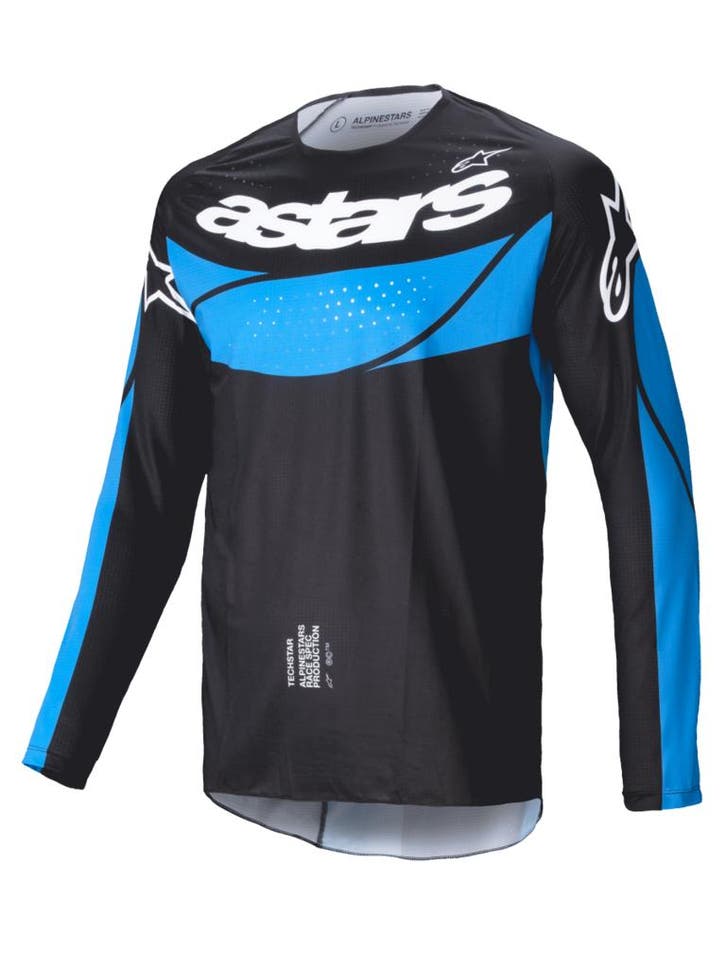 Alpinestars 2025 Techstar Dreem Crossshirt Zwart / Blauw maa, Motoren, Onderdelen | Overige, Ophalen of Verzenden