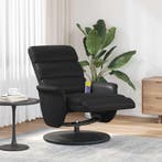 vidaXL Massage Recliner Stoel Zwart 71 x 98 x 106 cm Nep, Verzenden, Nieuw