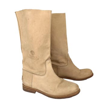 Shabbies Amsterdam - Dames laarzen - Leer - Beige - Maat 38, Nieuw