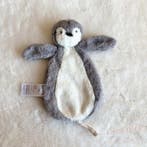 JOLLEIN knuffeldoekje speendoekje pinguïn grijs | Storm, Kinderen en Baby's, Speelgoed | Knuffels en Pluche, Verzenden, Nieuw