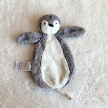 JOLLEIN knuffeldoekje speendoekje pinguïn grijs | Storm, Verzenden, Nieuw