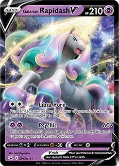 Galarian rapidash swsh111 Sword&Shield Promos, Ophalen of Verzenden, Nieuw, Losse kaart, Foil