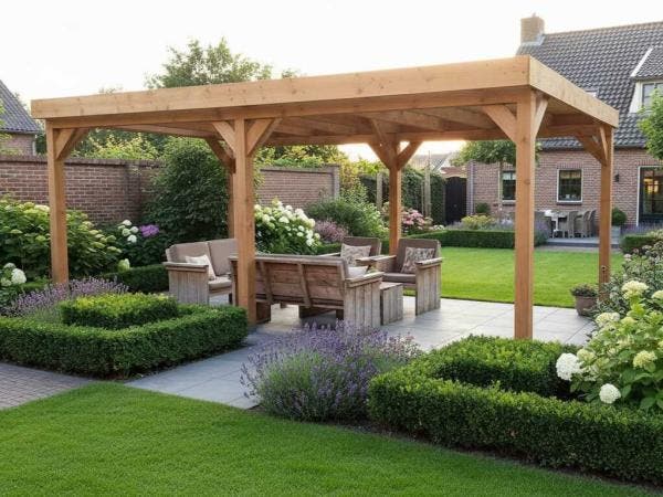 Veiling - Douglas overkapping 500x300cm, Tuin en Terras, Overkappingen