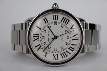 Horloge Cartier Ronde de Cartier Horloge + Service papieren, Overige merken, Staal, Gebruikt, Staal