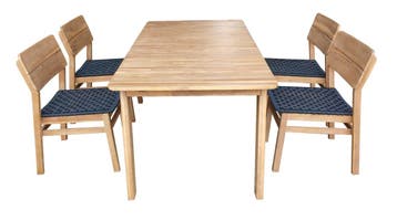 JALA TUIN EETKAMERSET 5ST (1 TAFEL, 4 STOELEN) / HOUT ACACIA, Ophalen of Verzenden, Nieuw