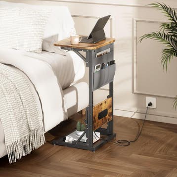 Laptoptafel - Bijzettafel - Verstelbaar - 70x40x30 - Bruin -, Verzenden, Zo goed als nieuw