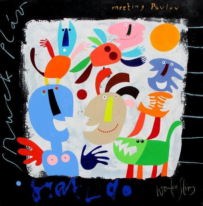 Wouter Stips (1944) - Meeting Pavlov, Antiek en Kunst, Kunst | Schilderijen | Modern