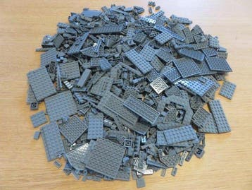 Lego Stenen - 1000 stuks Lego Dark Bluish Gray in goede, Nieuw