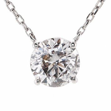 Zonder minimumprijs - Ketting met hanger - 14 karaat Witgoud