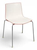 Arper Catifa 46 vergaderstoel, wit/rood, Huis en Inrichting, Stoelen, Ophalen of Verzenden, Gebruikt, Wit