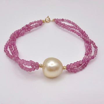 Zonder minimumprijs - Armband - 18 karaat Geel goud Parel -, Sieraden, Tassen en Uiterlijk, Nieuw