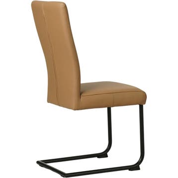 Set van 8 Leren eetkamerstoelen Dry - Toledo Camel (bruin), Huis en Inrichting, Ophalen of Verzenden, Nieuw, Leer, Vijf, Zes of meer stoelen