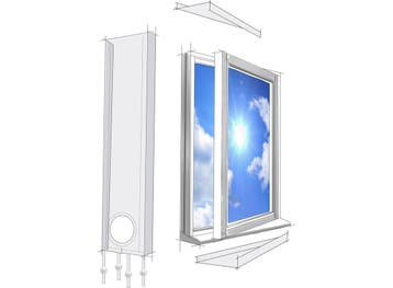 Lifetime Air Raamafdichtingskit Mobiele Airco - Raam en Deur, Verzenden, Nieuw