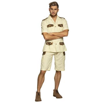 Safari Kostuum Met Panterprint Heren, Kleding | Heren, Carnavalskleding en Feestkleding, Ophalen of Verzenden, Nieuw