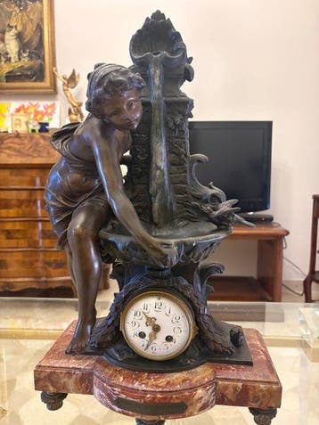 Figurale pendule - francois moreau - Brons - 1850-1900 - De