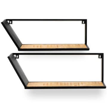 Wandrek | Hout/Metaal | 600x160x200(h)mm E.R.S., Verzenden, Nieuw in verpakking