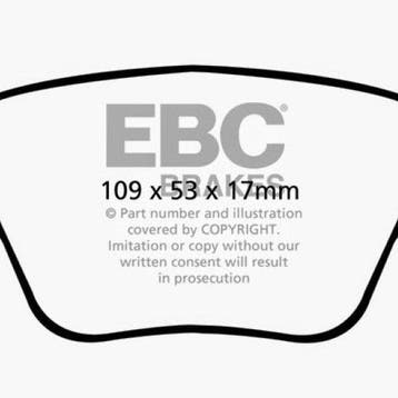 EBC 10-13 Audi A3 2.0 Turbo (Bosch rear caliper) Yellowstuff, Ophalen of Verzenden, Nieuw