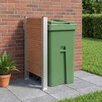 vidaXL Afvalbak Schutting Bruin 85 x 12 x 115 cm Aluminium, Verzenden, Nieuw