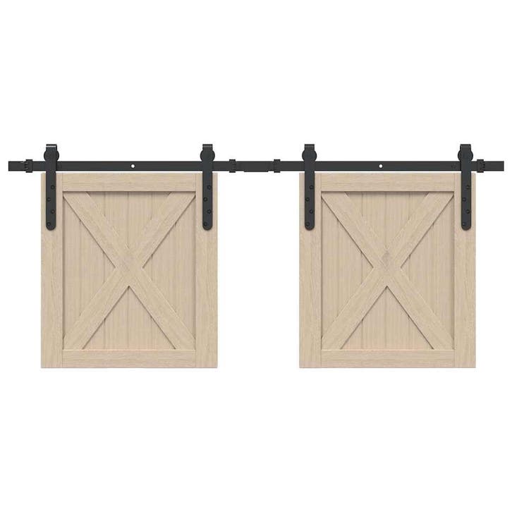 vidaXL Ophangset voor schuifdeur 122 cm koolstofstaal, Doe-het-zelf en Verbouw, Overige Doe-het-zelf en Verbouw, Nieuw, Verzenden