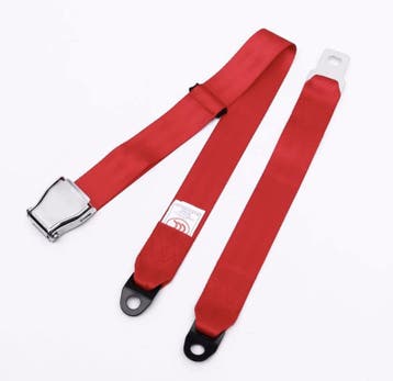 2 Point Airplane Buckle Lap Seat Belts Red, Ophalen of Verzenden, Nieuw