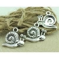 5 x tibetaans zilveren bedel van een slak 17x16mm gat c.a..., Ophalen of Verzenden, Nieuw, Bedel