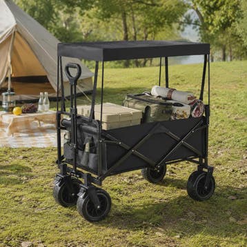 Opvouwbare Kampeerkar met Verstelbare Handgreep - 150L Grote, Caravans en Kamperen, Bolderkarren, Verzenden, Nieuw