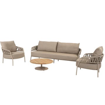 Calma stoel bank loungeset 4 delig rope latte Taste 4SO, Tuin en Terras, Ophalen of Verzenden, Nieuw