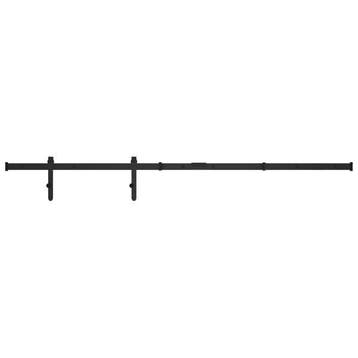 Schuifdeurrails 152cm Zwart | 34% Korting, Ophalen of Verzenden, Zo goed als nieuw, Overige materialen, Overige typen