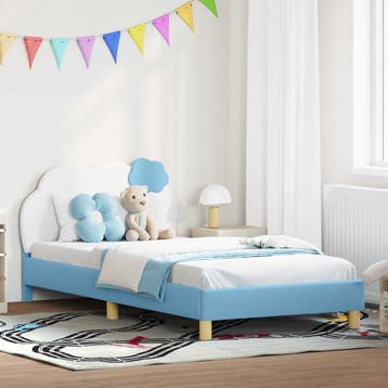 vidaXL Bedframe voor kinderen met hoofdbord Blauw 80 x 200, Verzenden, Nieuw, Blauw
